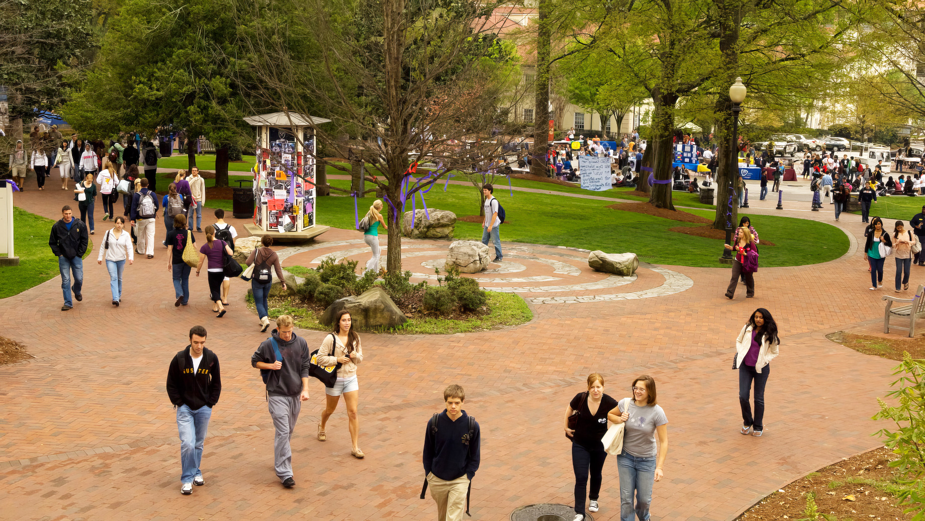 students walking on ATL campus