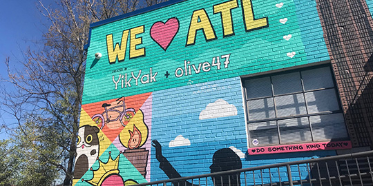 one of ATL's many outdoor murals