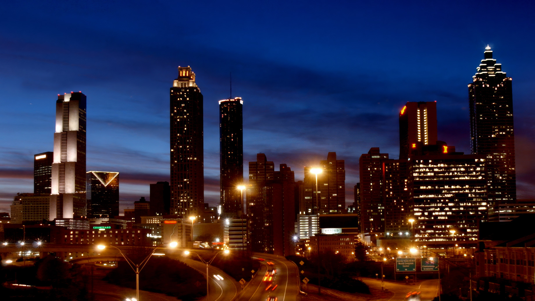 ATL skyline at night