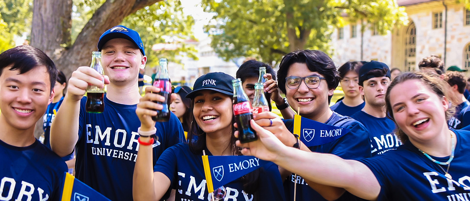 Emory students at the annual Coke Toast