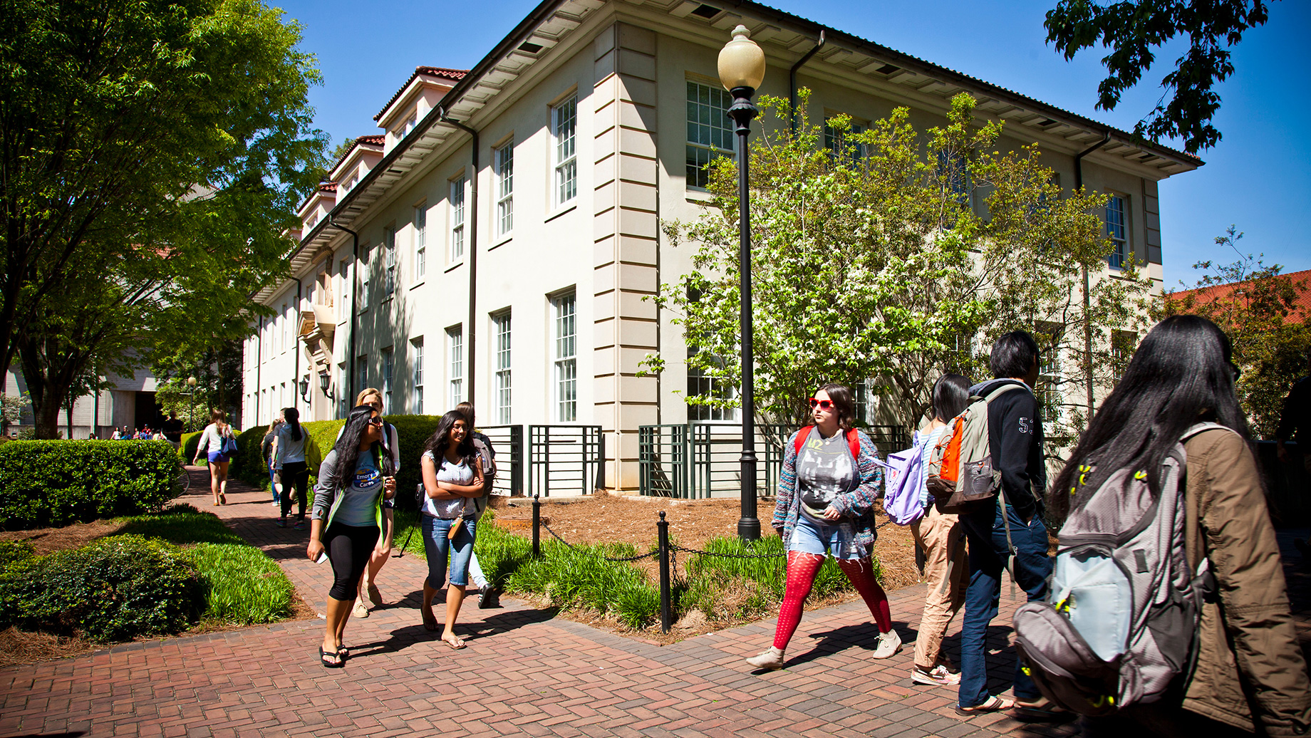 students walking on ATL campus